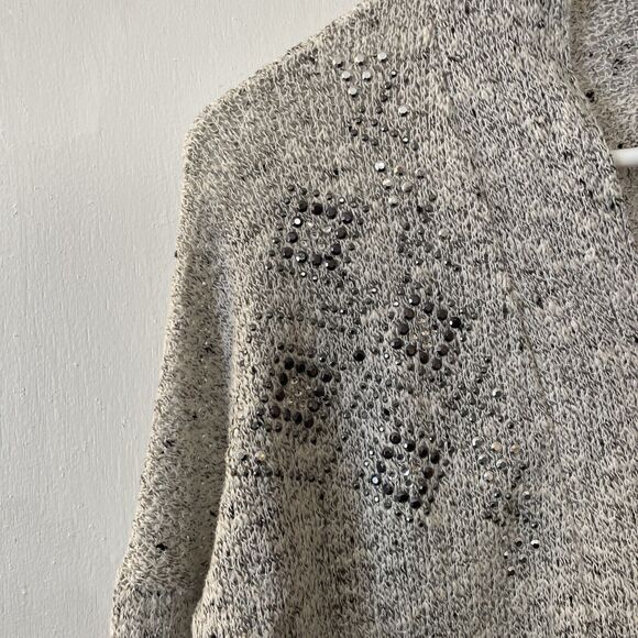 Vanity open front cardigan size XS bling Gray - Picture 5 of 11